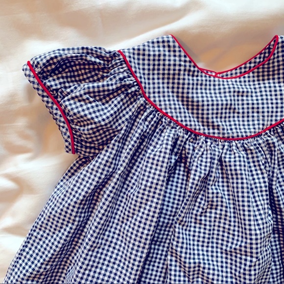 Kelly’s Kids navy gingham dress size 5-6 - Picture 2 of 3